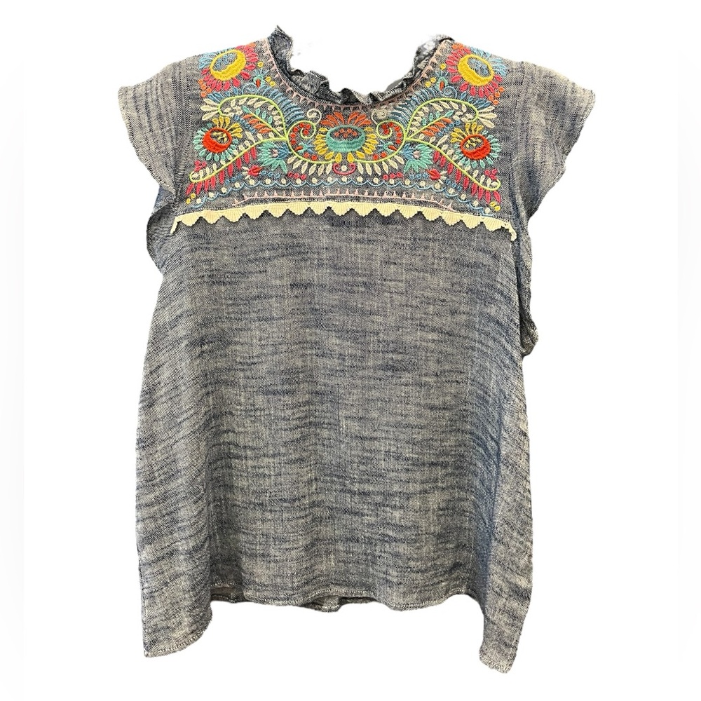 NWT THML Embroidered Flowy Top Size XL